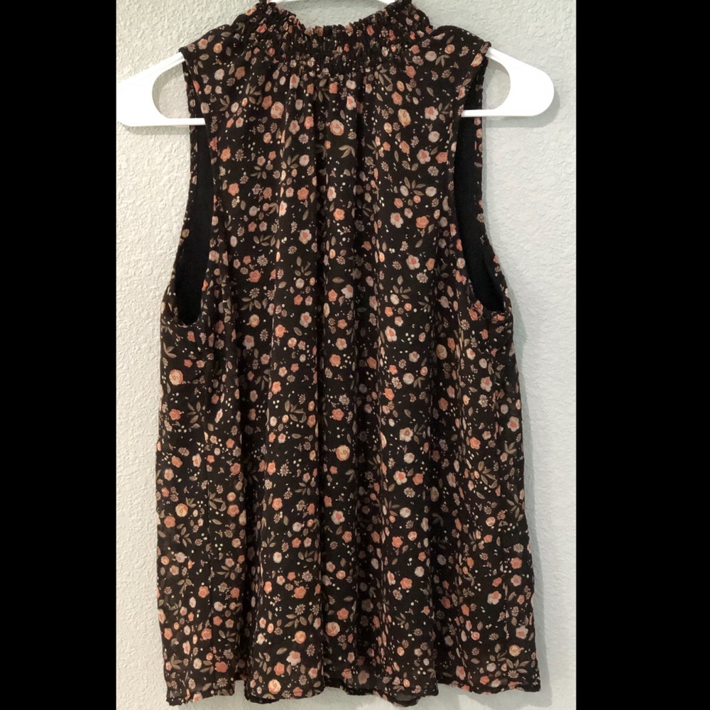 Juniors Smock High Neck Floral Top Size XL